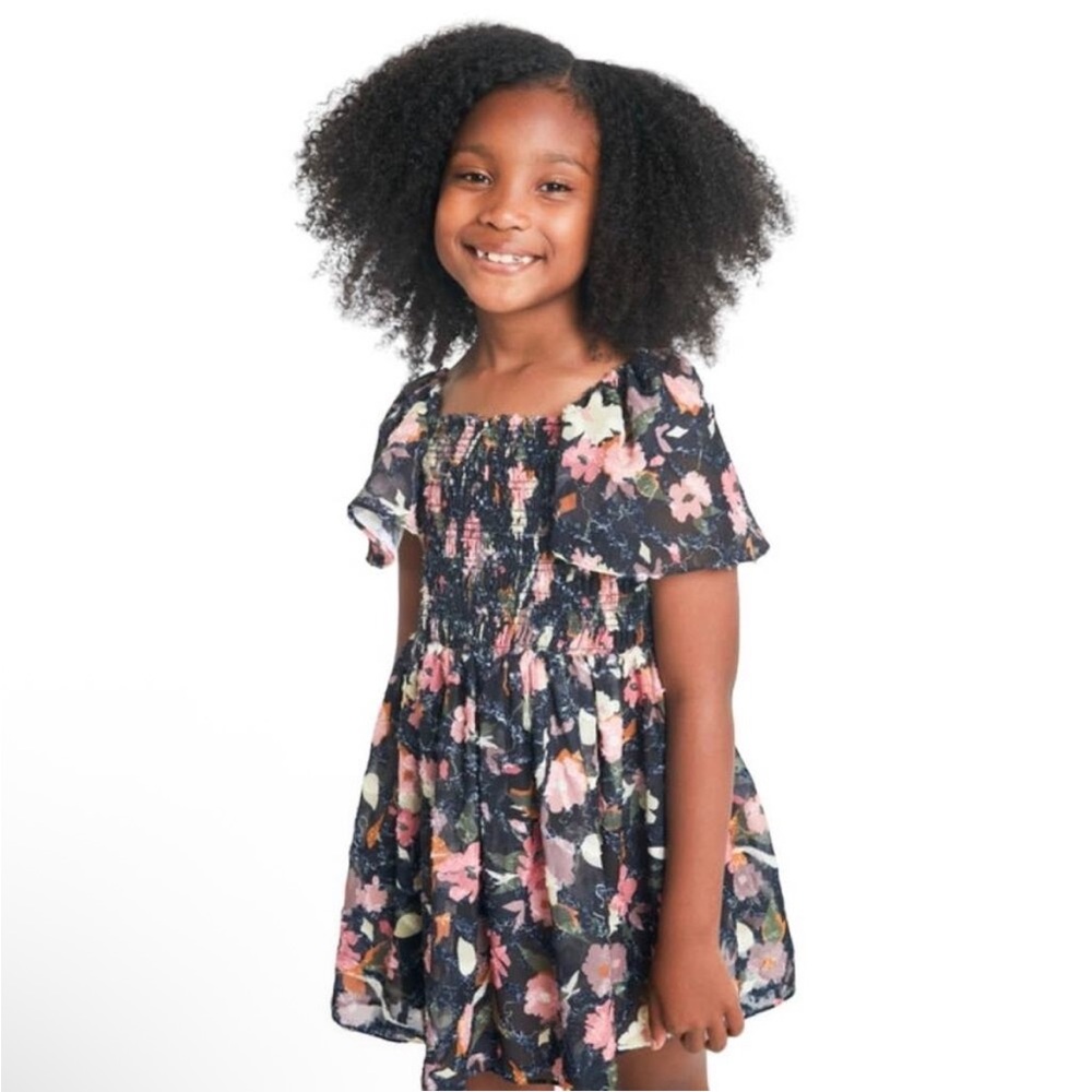 Tanya Taylor Glenda Floral Mini Dress Size M (8-9) in Black and Pink - Picture 5 of 12